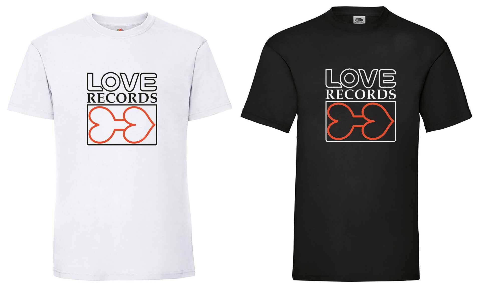 Love Records T-paita Musta Ladyfit M